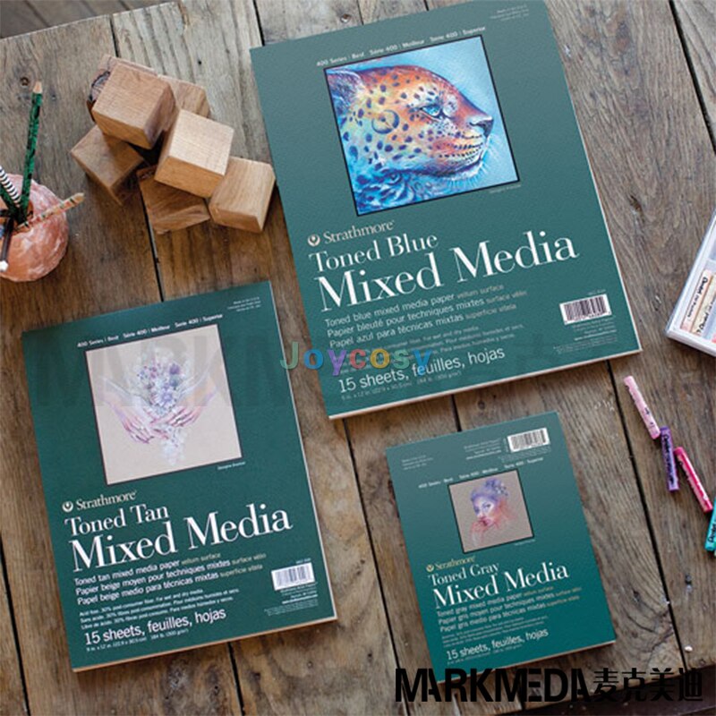 Strathmore Toned Sketch Paper Pad, 400 Series Middle Toned Value for Light &amp; Dark Media Made, for graphite, chalk, charcoal