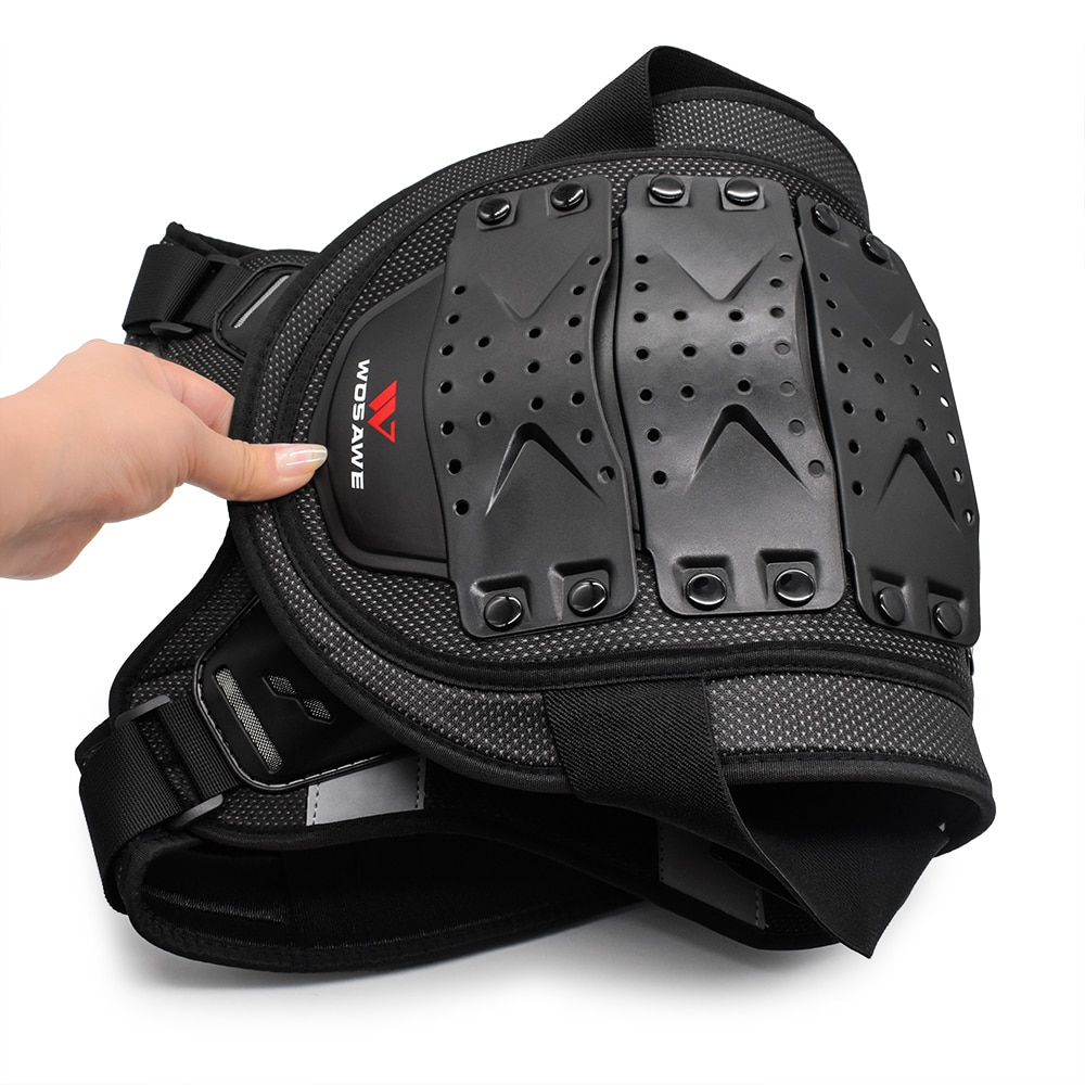 WOSAWE Back Protection Support MTB Cycling Windbreaker Spine Knee Elbow Protector Protective Gear Motocross Armor Vest Jackets