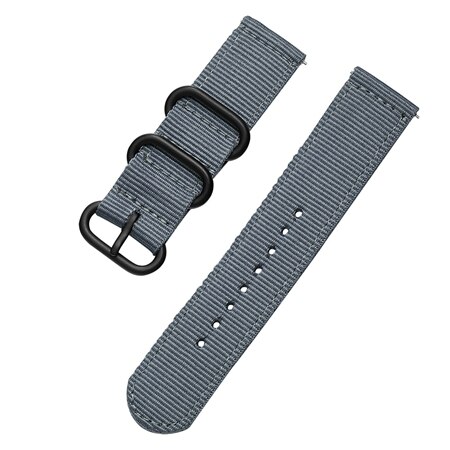 Nopeasti irrotettava kangas nylon kellonranneke huawei kellolle gt honor magic kelloranneke rannehihna metallinen rannekoru vyö ticwatch prolle: Harmaa
