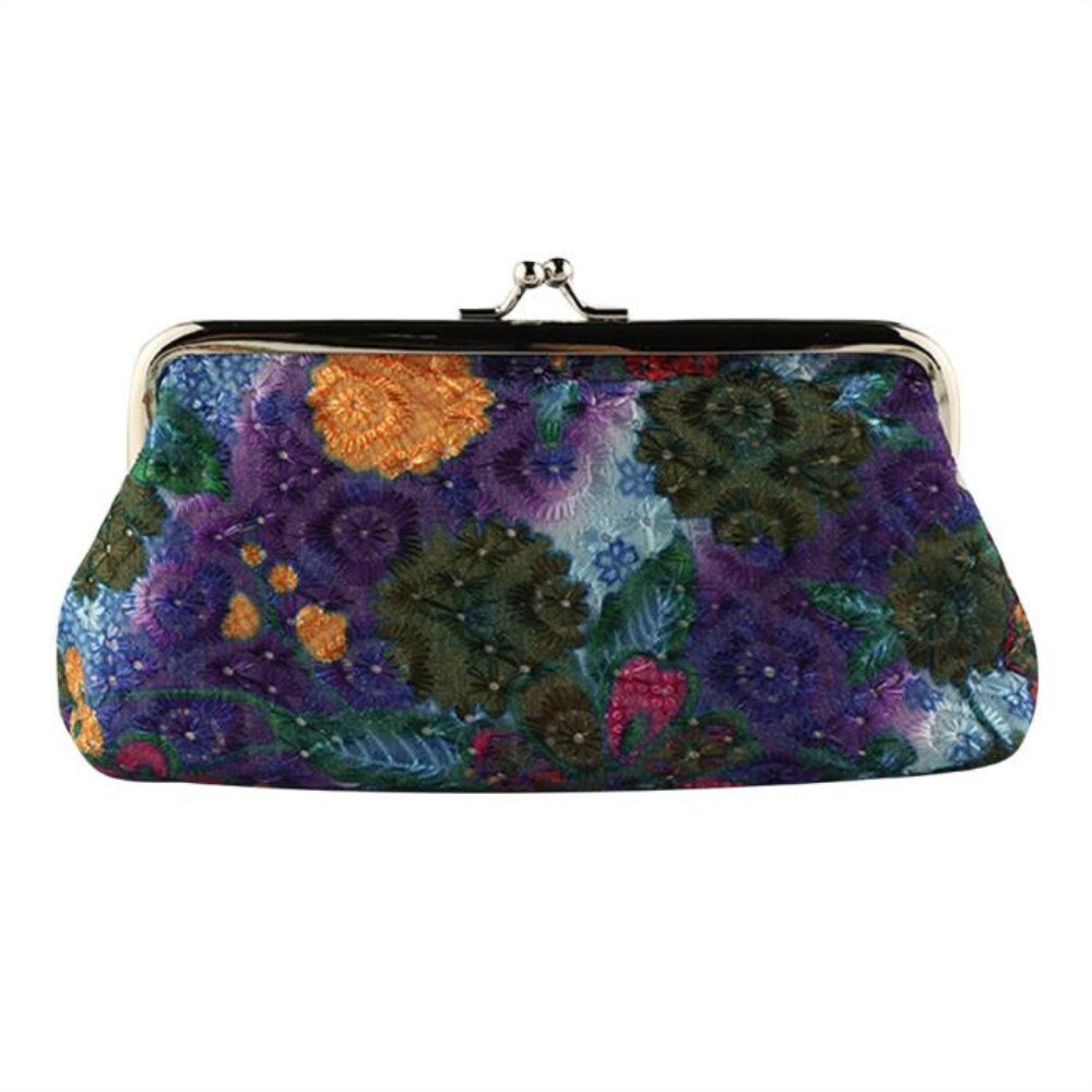 Vrouwen Portemonnee Dames Retro Vintage Bloem Kleine Coin Wallet Hasp Purse Clutch Bag Kleine Pouch Bozuk Para Cuzdan a40