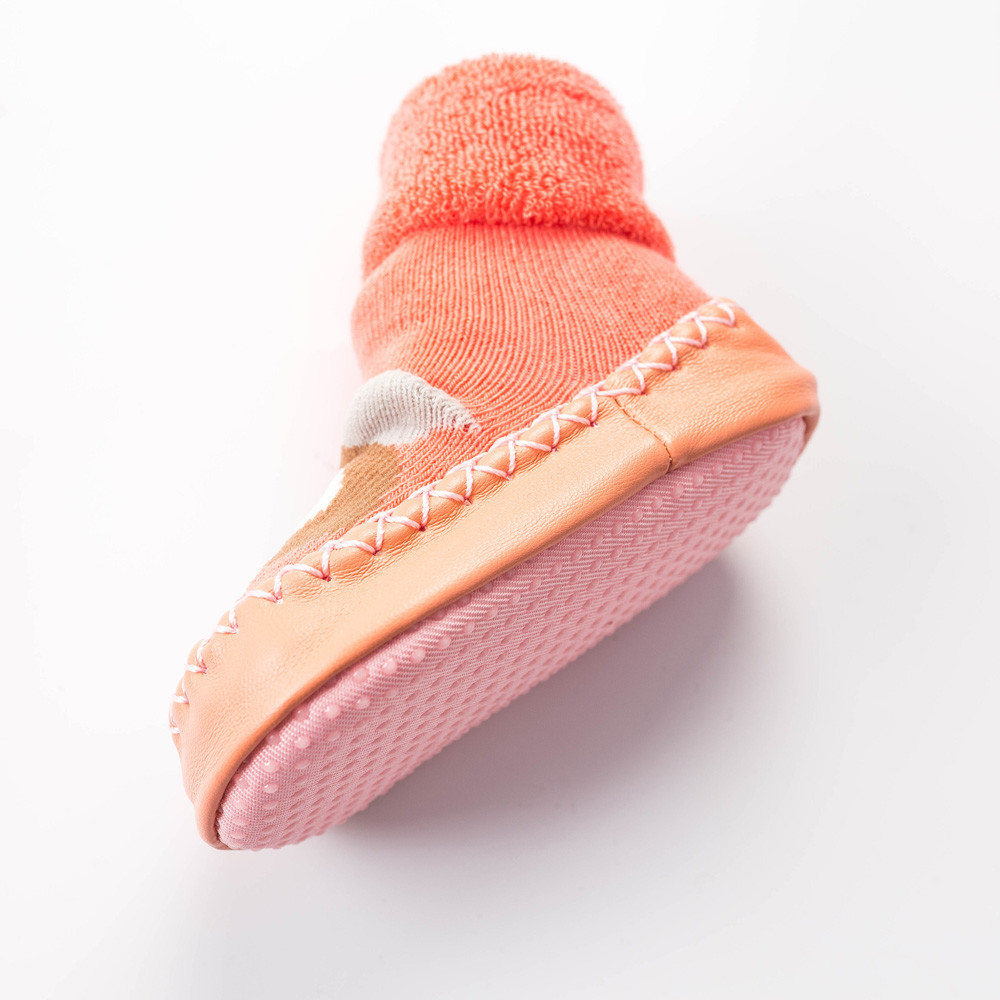 Otoño calcetines de bebé de invierno con zapatos de goma calcetines para niños calcetines de dibujos animados para bebés antideslizantes suelas de suelo de cuero para bebés