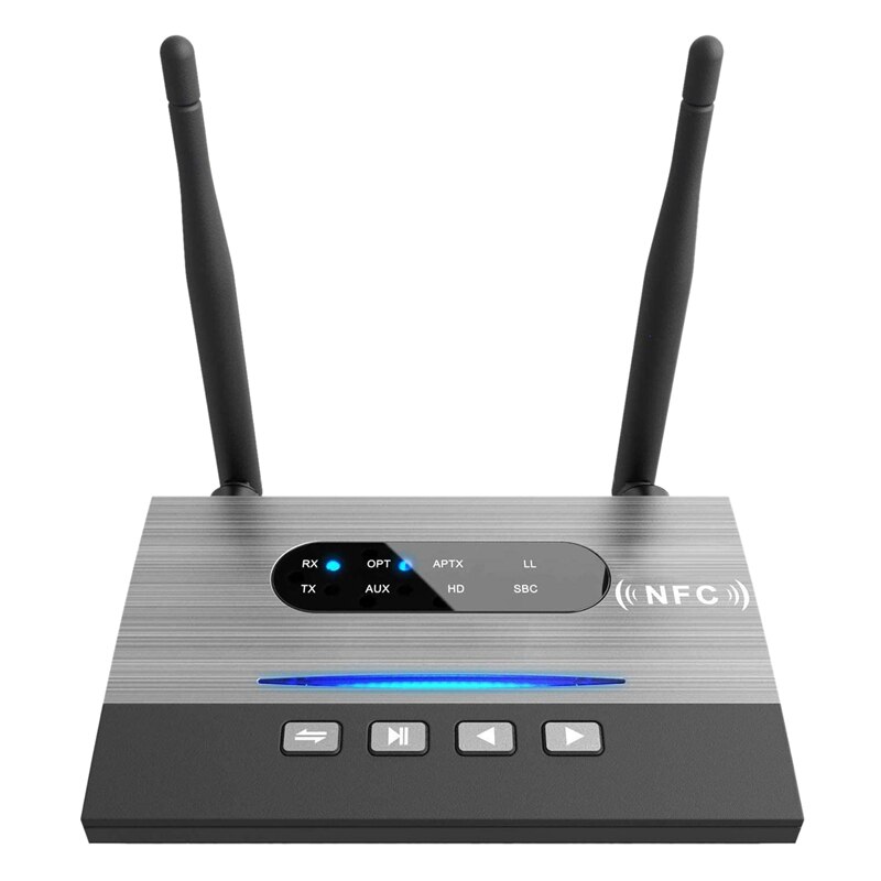 Long Range Bluetooth 5.0 Transmitter Receiver Wireless o Adapter Low Latency AptX Optical NFC RCA AUX 3.5mm: Default Title