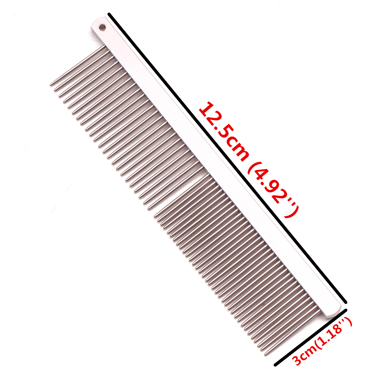 Copper Dog Grooming Combs Pet Boundary Knot Massage Tools Salon Cat Hair Cleaning Crescent High Low Teeth 7817#: Burgundy