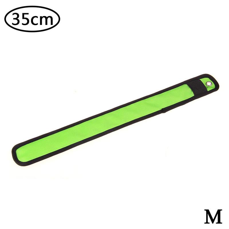 Running Luminous Bracelet LED Glow Light Up Wristbands Flashing Arm Wrist Band Safety Gear Lights For Outdoor Sports: 35cm-green