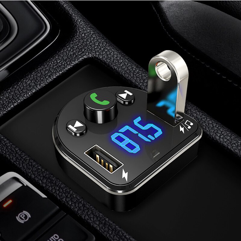 DSMOTEK Draadloze Auto FM Tansmitter Bluetooth 4.2 Handsfree Car Kit MP3 Speler Dual USB Telefoon Opladen DC 12V FM Modulator