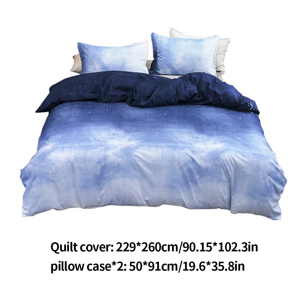 Star Sky Bedding Set Home Dorm Bedroom Polyester Breathable Quilt Cover Pillowcase: Type 3