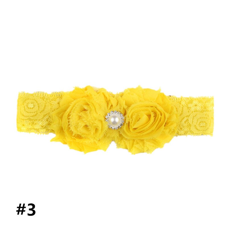 Baby Mooie Hoofdband Tulband Bloem Parel Boog Pasgeboren Meisjes Hoofdbanden Elastische Kids Peuter Haarband Prinses Haar Accessoires