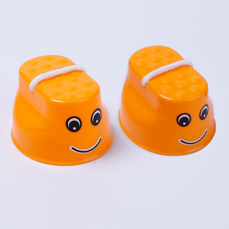 2 Stks/set Stelten Outdoor Speelgoed Plastic Balans Training Apparatuur Glimlach Coördinatie Spel Verdikte Springen Plezier Speelgoed Voor Kids: Orange