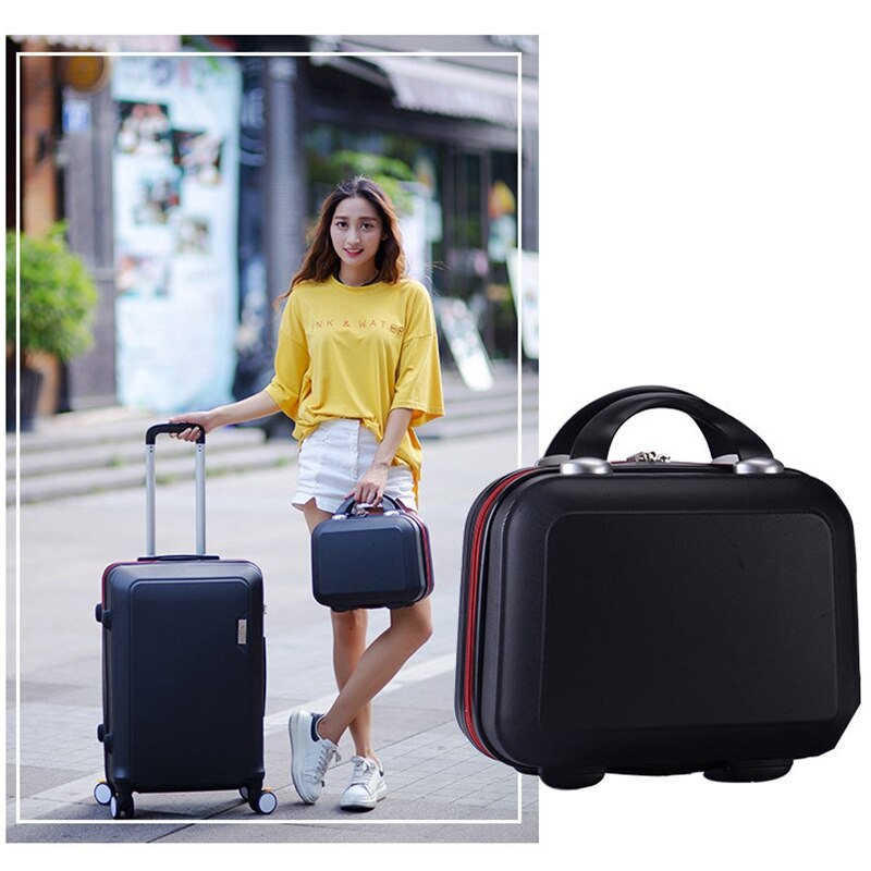 Ladies Cosmetic Case Brand Makeup Artist Beauty Cosmetic Cases Cosmetic Bag Portable Pretty Suitcase black