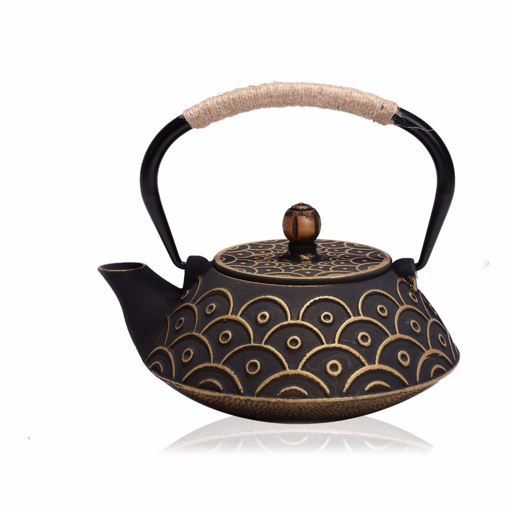 7 Chioces Cast Iron Teapot Set Japanese Tea Pot Tetsubin Kettle Enamel 900ml Kung Fu Infusers Metal Net Filter Cooking Tools