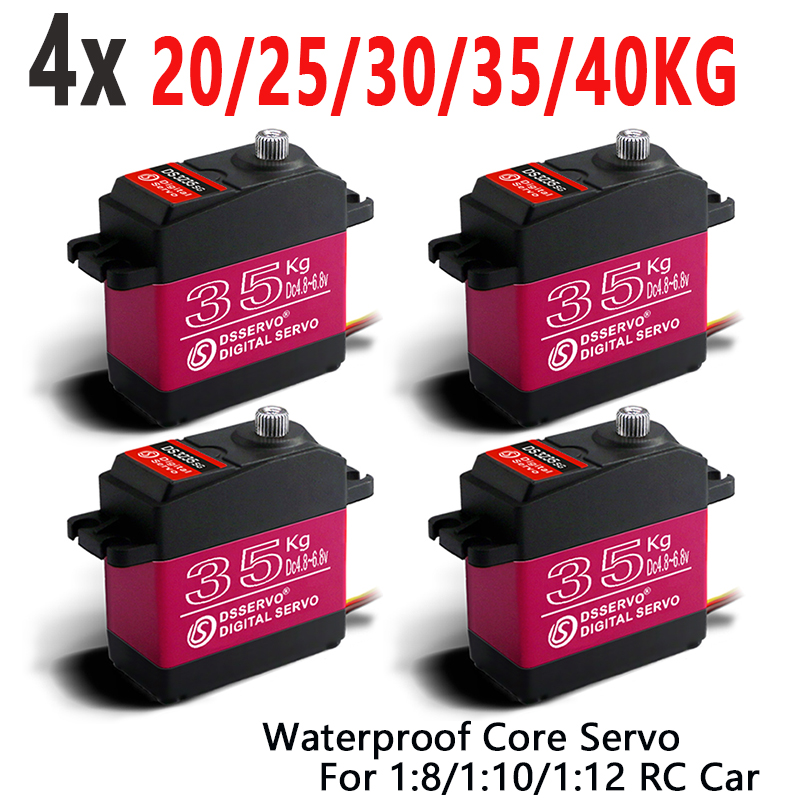 4X waterdichte servo 20kg 25kg 30kg 35kg 40kg hoge snelheid servo Pro Metal Gear digitale servo Baja servo voor 1/8 1/10 schaal RC auto's