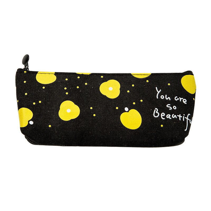 1 unidad de estuche de lápices Kawaii, bolsa de lápices de lona para plantas y flores, gran bolsa de almacenamiento, artículos de papelería para estudiantes útiles escolares para niños, para niños: 6