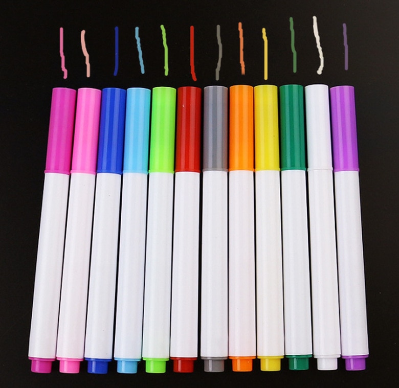 1Set Water-soluble Liquid Chalk Children's Drawing Pen Non-dust Board Chalk Marker Office School Supplies
