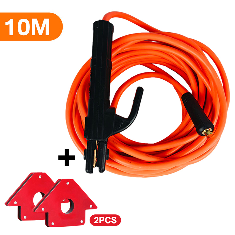Cabo de Solda de 300cm-10M, Cabo de Solda de 300A, 10 Metros, Ferramentas de Soldagem de Alta Potência, Porta Eletrodo de Latão para Soldagem de Ferro: Prata
