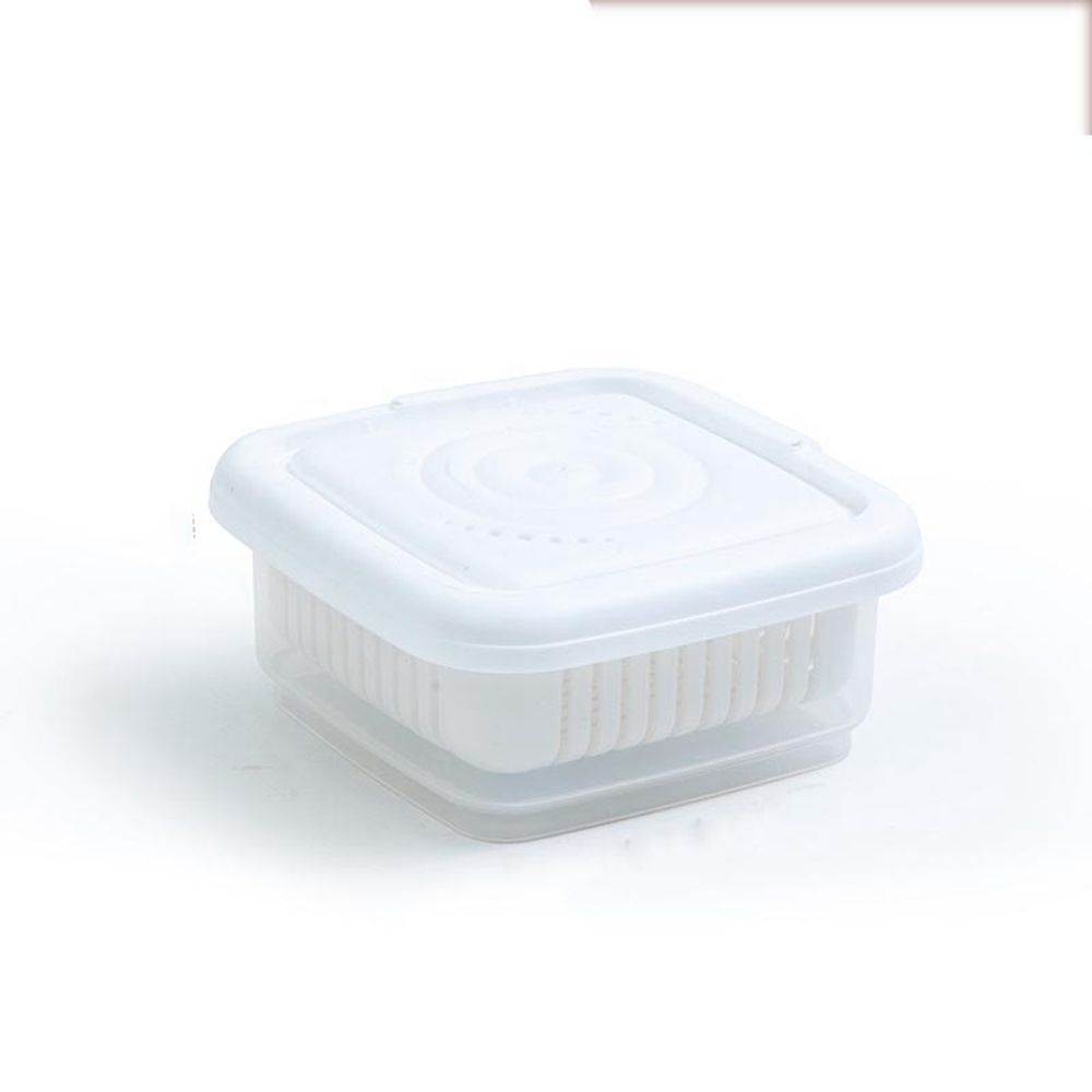 Gadget de cuisine en plastique épais Double couche scellé, conteneur de gingembre, conteneurs de stockage de fruits, plateau de légumes, boîte de rangement pour réfrigérateur: plum