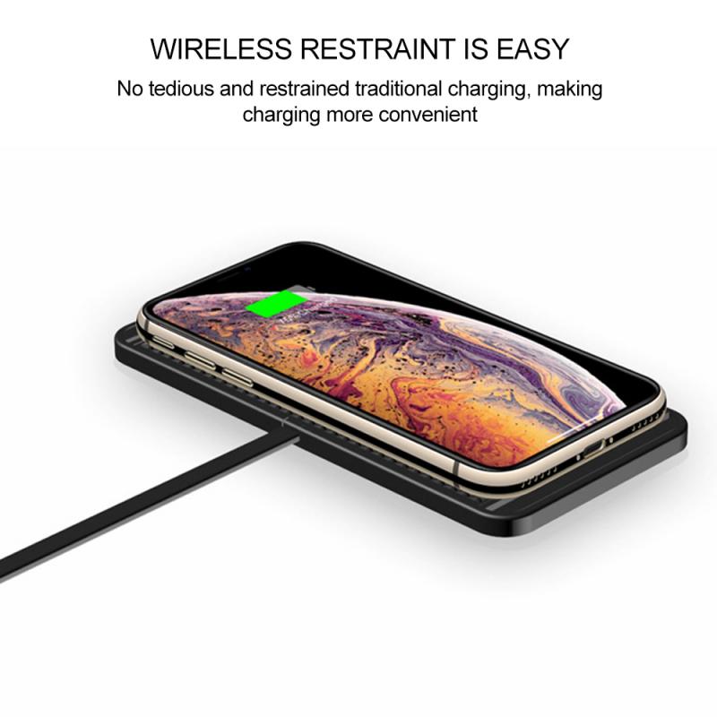 10W Qi coche inalámbrico cargador de teléfono móvil de carga rápida no-Slip Pad Mat para IPhone Samsung Huwei de carga inalámbrica Pad Mat