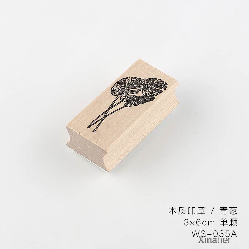 Vintage flower plant maple leaf decoration stamp wooden rubber stamps for scrapbooking stationery DIY craft standard stamp: B