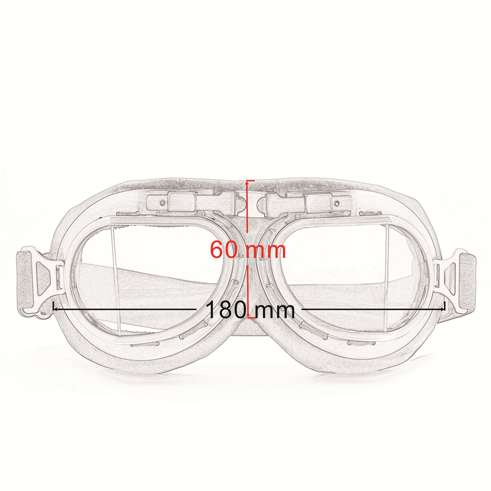 Gafas Retro para motocicleta, lentes clásicas Vintage para Motocross, Harley, piloto, Steampunk, ATV, casco de cobre