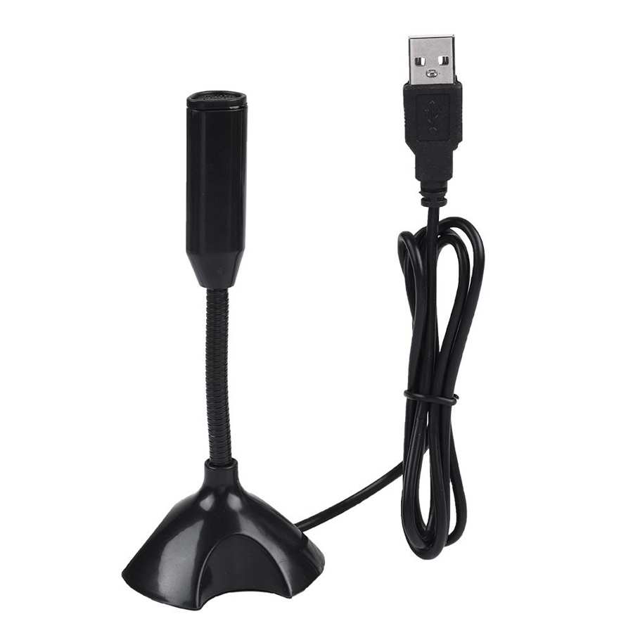 Adjustable USB Laptop Microphone Mini Condenser Computer Microphone Flexible Desktop Stand Mic for Video Conference Recording