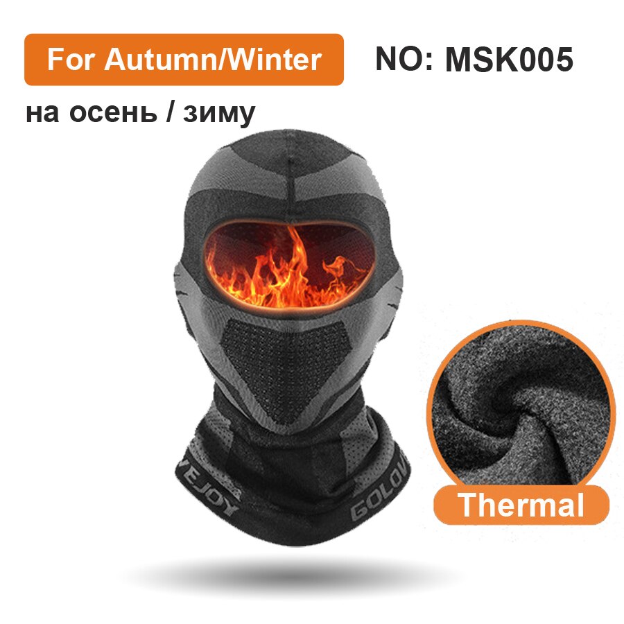 NEWBOLER Winter Thermal Cycling Face Mask Balaclava Head Cover Ski Bicycle Motocycle Windproof Soft Warm MTB Bike Hat Headwear: MSK005