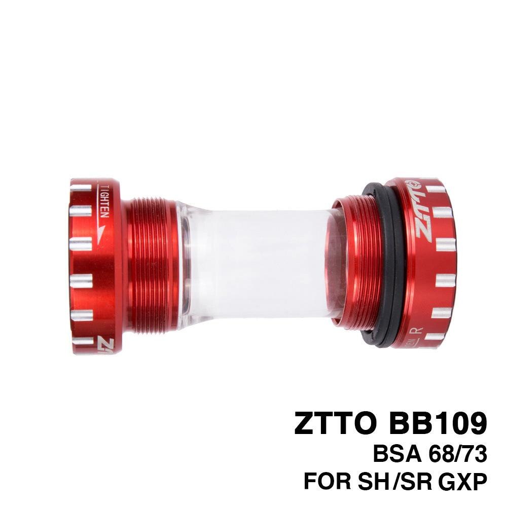 Press-in Threaded Bottom Bracket Mountain Bike BB Bottom Bracket BB109 Integrated Hollow Crankshaft Bottom Bracket Part: red