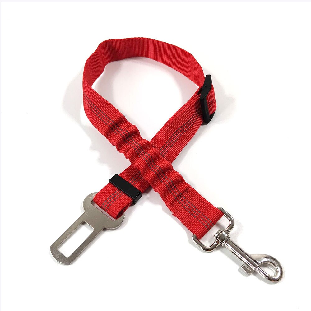 Anti Shock Dog Seat Belt Hond Auto Veiligheidsgordels Verstelbare Pet Veiligheidsgordels Voor Voertuig Nylon Huisdier Veiligheidsgordels Elastische & Reflecterende: Rood