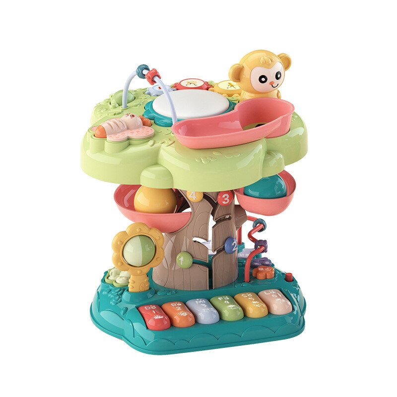 multifunctional wisdom tree early education machine sound and light patting drum gear bead learning machine educational toy