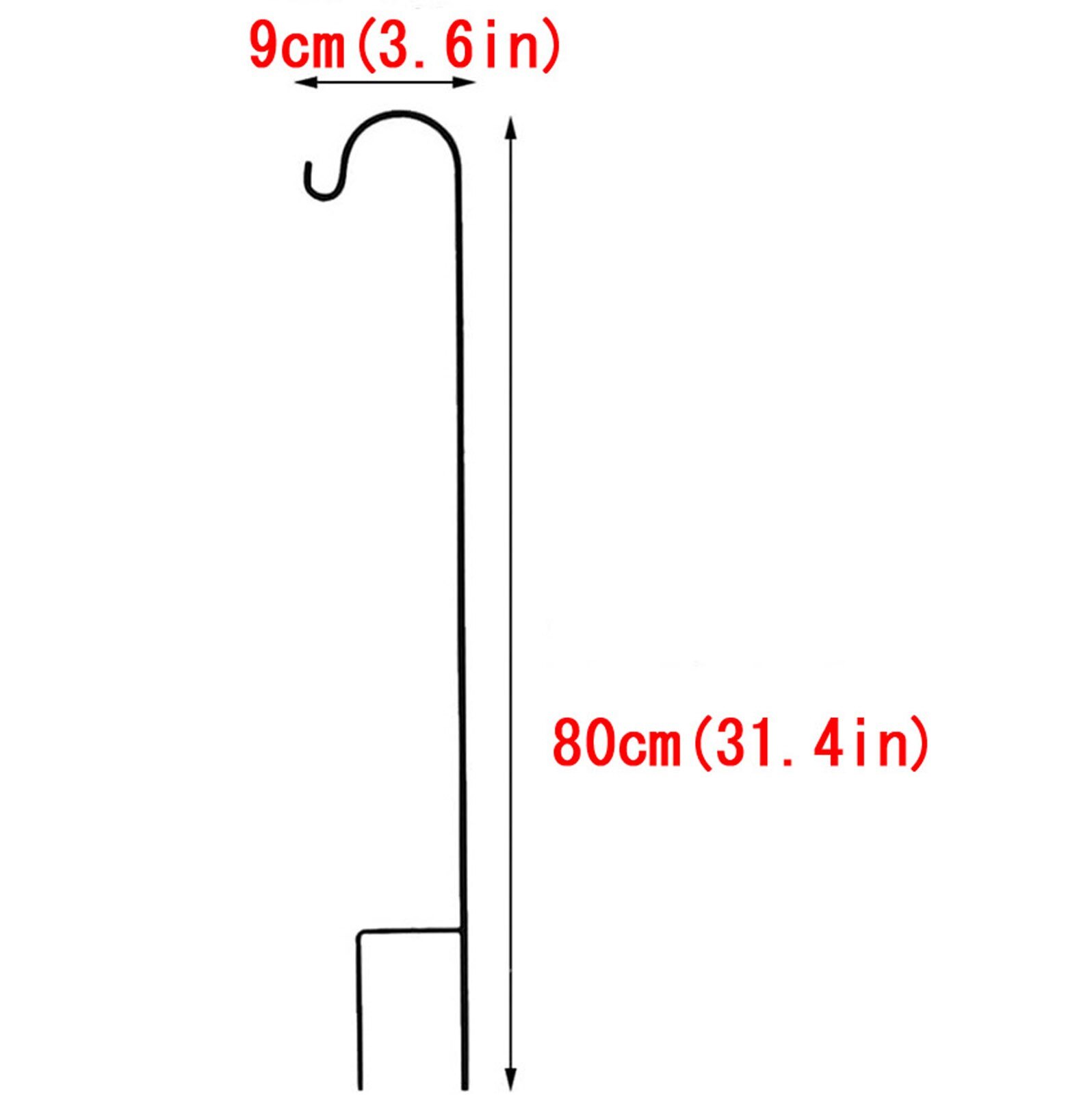 Lantaarn Plant Haak Binnenplaats Herder Haak Smeedijzeren Tuin Lamp Haak, Roest-Proof Grond Staaf, ijzer Tuin Straat Lamp Haak: A