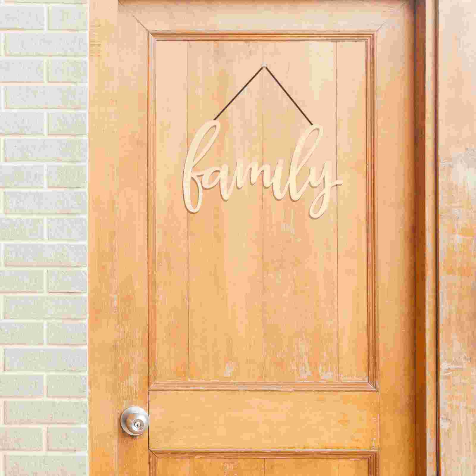 Family Wood Sign Home Décor Wall Art Unfinished 30.5x18x0.4cm
