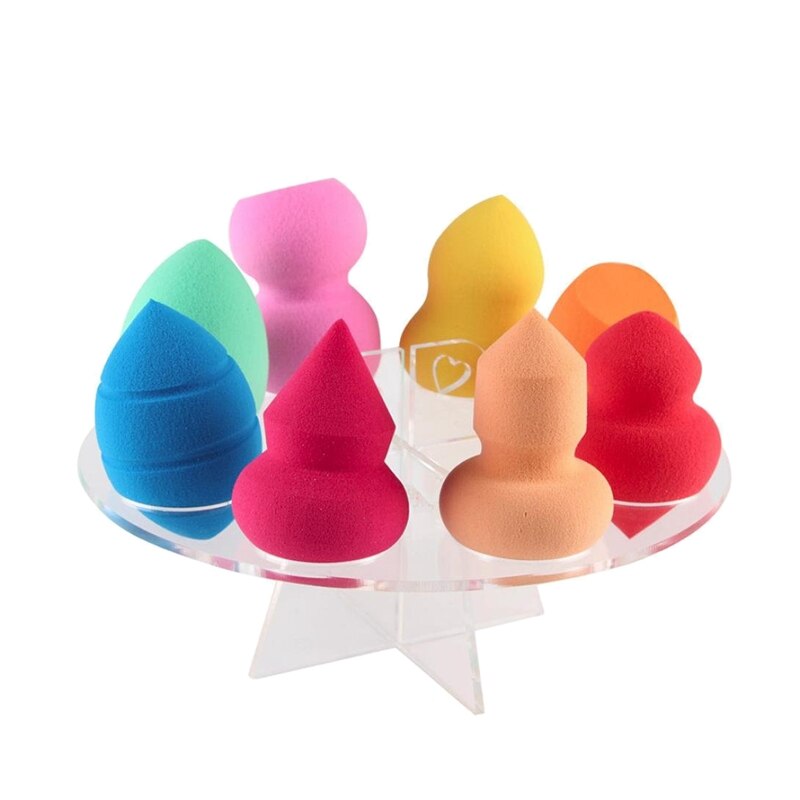 Maange acryl lippenstift houder make-up organizer opbergdoos make-up spons puff organizer