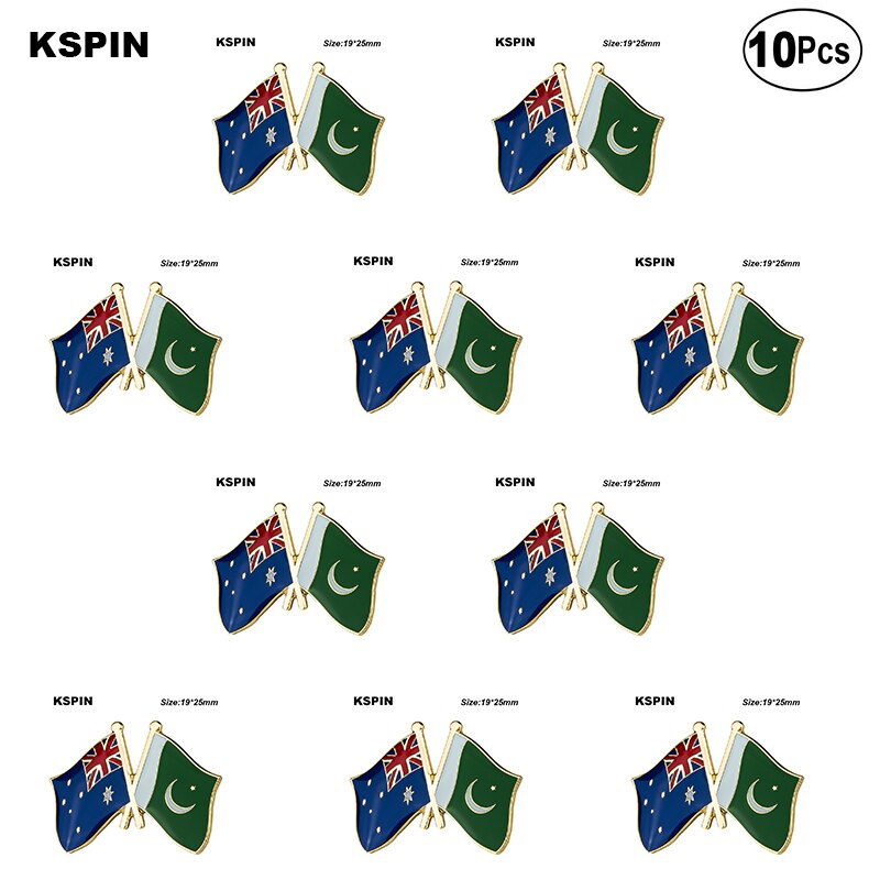 Australia Pakistan Friendship Brooches Lapel Pin F... Grandado