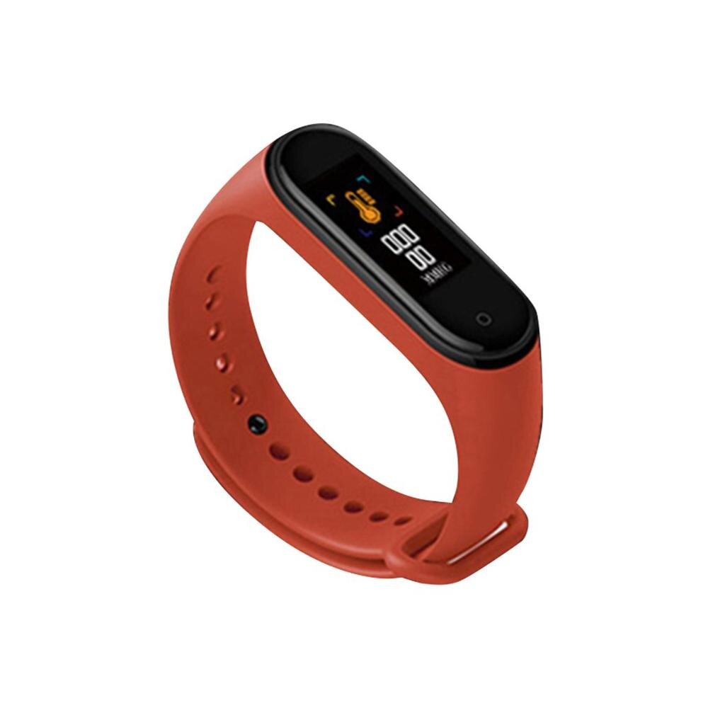 M4 Smart Horloge Hartslag Slaap Monitor Fitness Tracker Horloges Bloeddrukmeter IP67 Waterdichte Sport Slimme Horloge: red