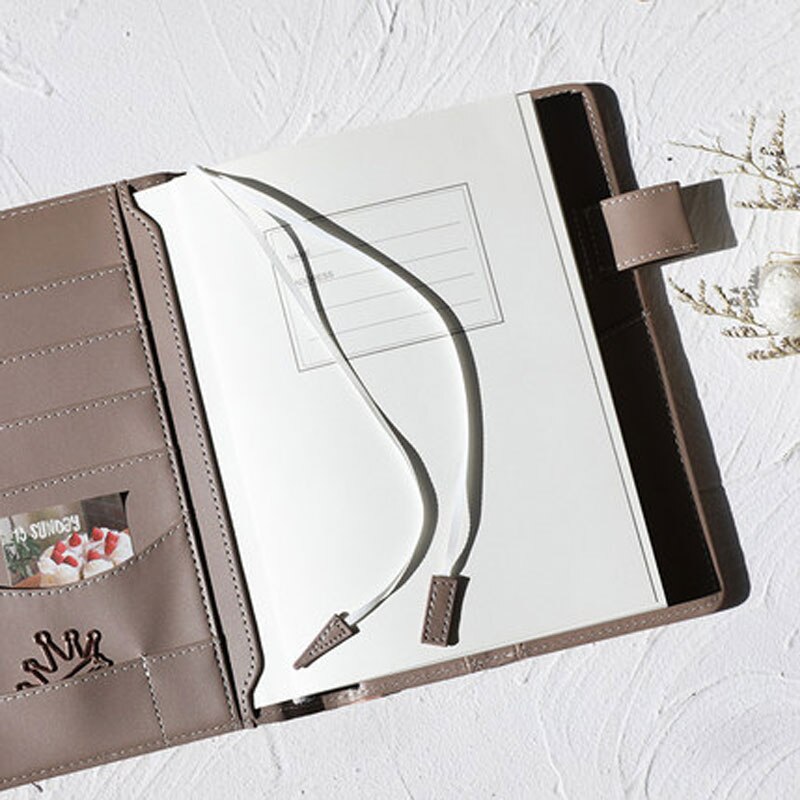 Japanese and Korean Stationery A5 Pink Planner Book PU Cover Art Notebook Shell Student Diary School Stationery