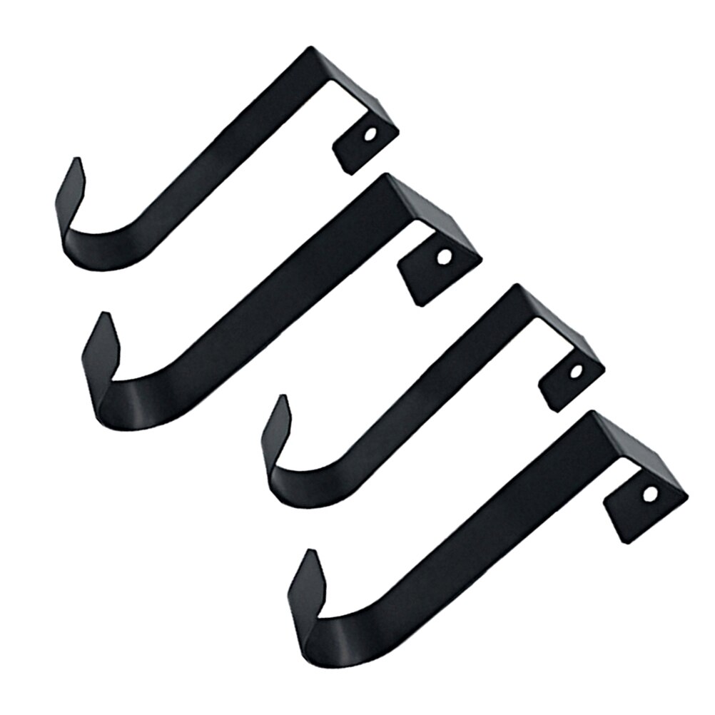 4 pçs soco livre porta de volta ganchos de ferro arte chave saco gancho titular casaco gancho de armazenamento de mercearia gancho para casa sala estar preto a30