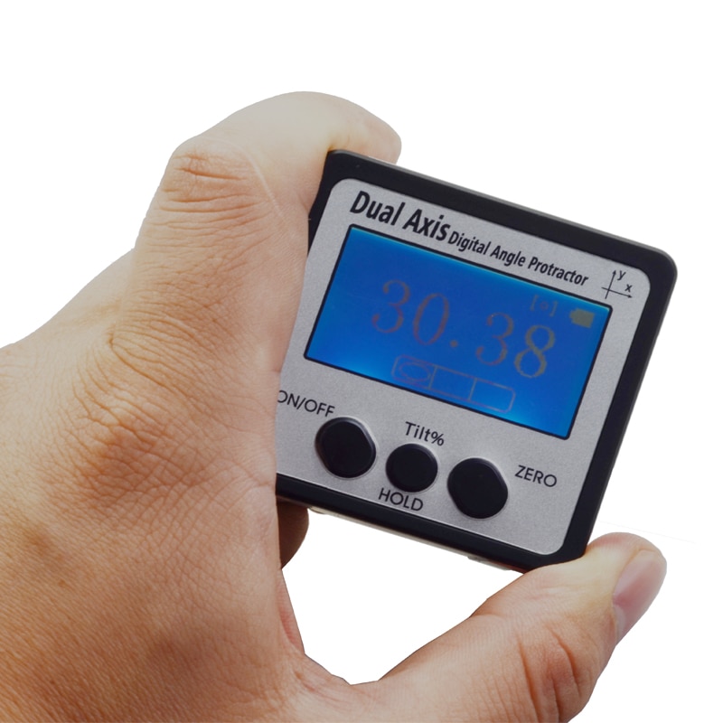 Dual Axis 360 Degree IP54 Digital Protractor Inclinometer Electronic Level Box angle meter with Magnetic Base Measuring Tools