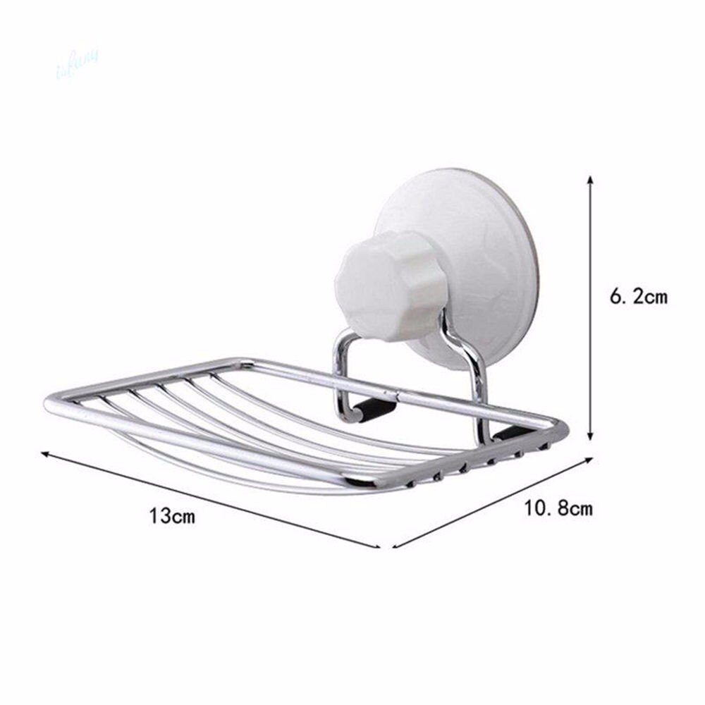 Rvs Zeepbakje Badkamer Opslag Zeep Rack Plaat Doos Container Sterke Zuignap Muur Opslag Rack Holder