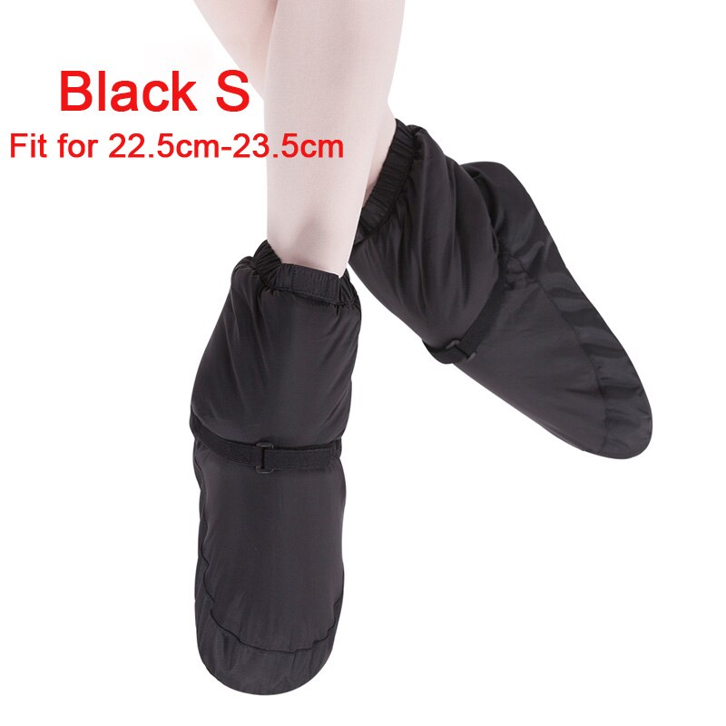 2022 Ballet Warm Ups Voor Vrouwen Ballet Pointe Dansschoenen Zachte Dansen Laarzen Winter Thermische Beneden Laarzen Voor Dames Paars zwart: Black S