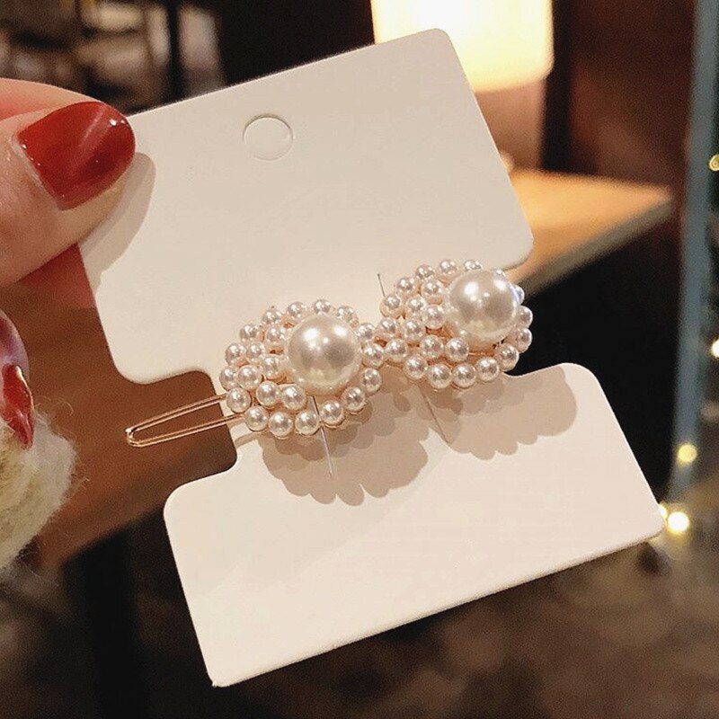 Vrouwen Imitatie Parels Haar Clips Hoofddeksels Haarspelden Haarspeldjes Lichtmetalen Bb Hairgrip Meisjes Haar Accessoires