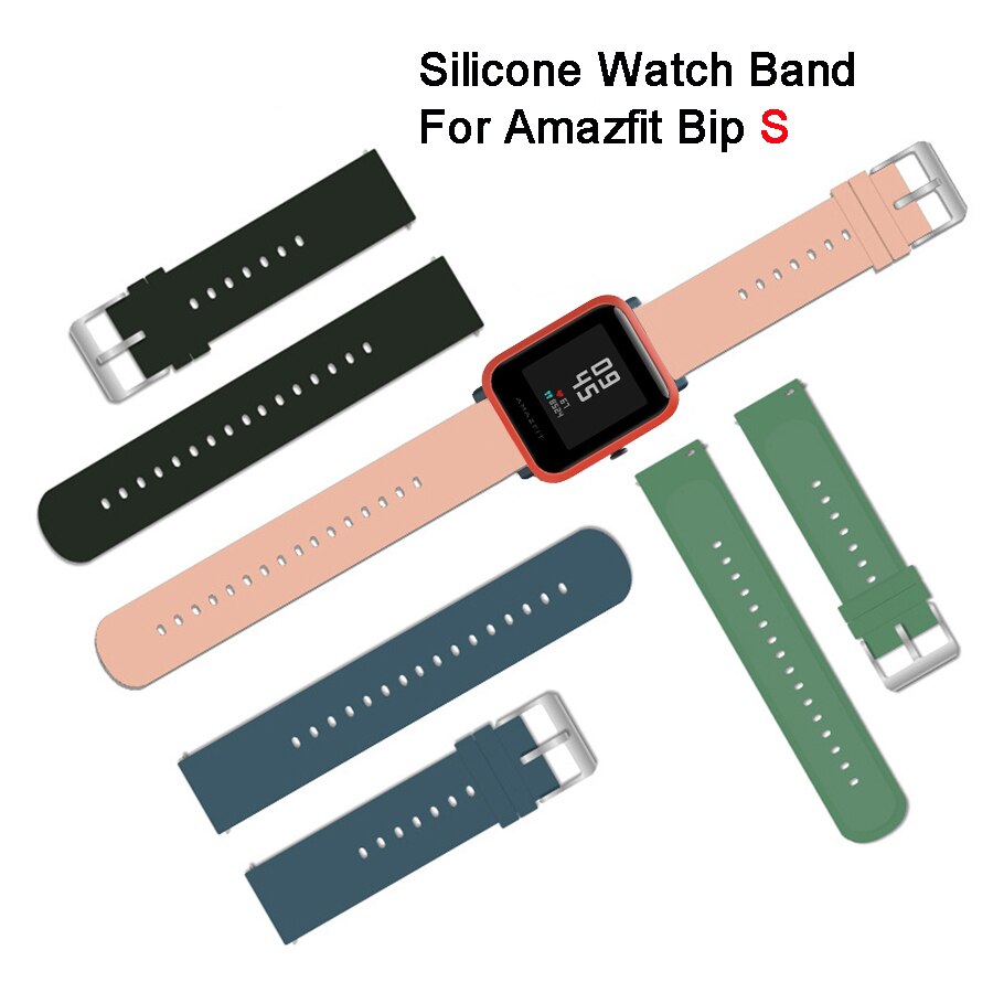 Correa de silicona para reloj Amazfit Bip S, pulsera de 20mm para Xiaomi Huami Amazfit GTS/Bip Lite/Bip 1S/Bip 2/GTR, 42mm
