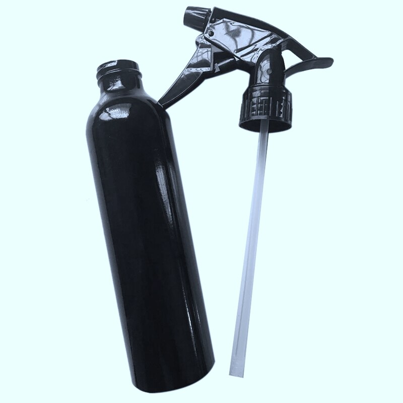 300ml tomma metallflaskor i aluminium med svart fin dimspray för kroppsavbildning