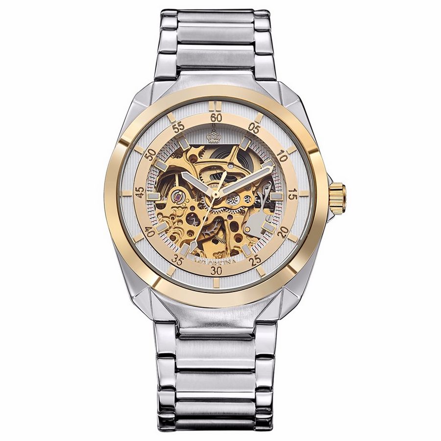 Orkina Mannen Horloge Luxe Mechanische Horloges Mannen Mode Skeleton Horloge Luxe Gouden Heren Horloges Automatische reloj hombre relogio