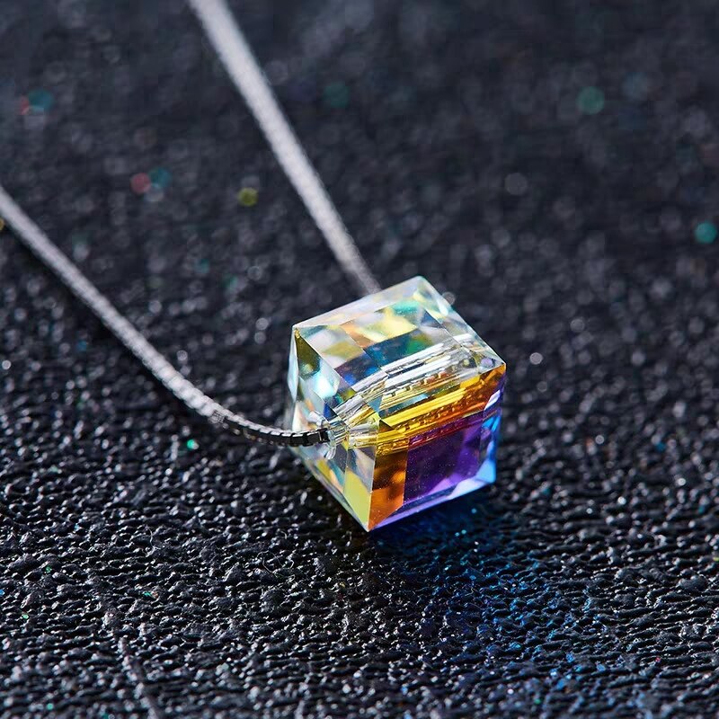 Sinleery brilho estrela cubo bola lágrima cristal colar rosa ouro cor prata gargantilha corrente feminino acessórios jóias xl042 ssa