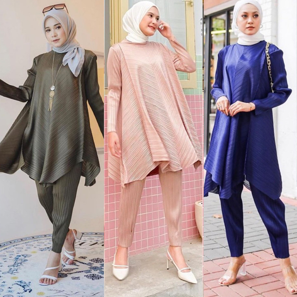 Women Muslim Sets Islamic Clothing Plain Suits Morocco Turkish Full Sleeve Loose Tops Pants Oversized Kaftan Solid 2 Pieces Suit
