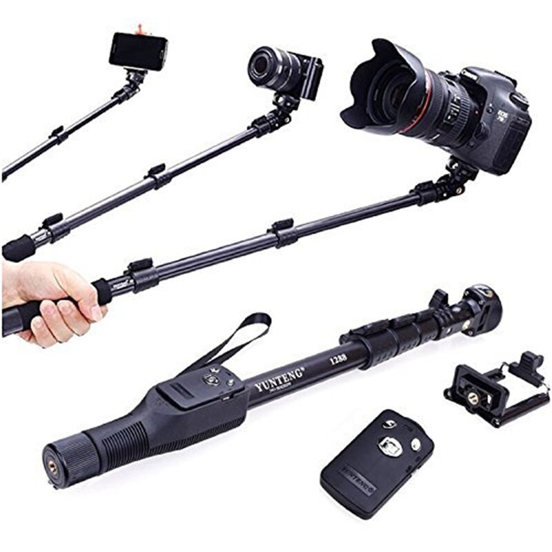 Yunteng  yt 1288 selfie pinne bluetooth monopod uttrekkbart håndholdt stativ til iphone  x 8 7 10 6 xiaomi trådløs lang selfiestick