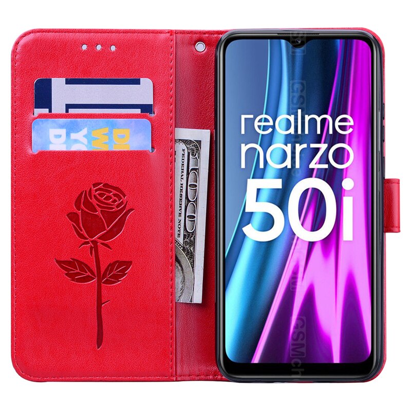 Flip Wallet Phone Funda Cover For Realme RMX3231 Narzo 50i Case Leather Shell Book For Realme Narzo50i Case Protective Etui Capa