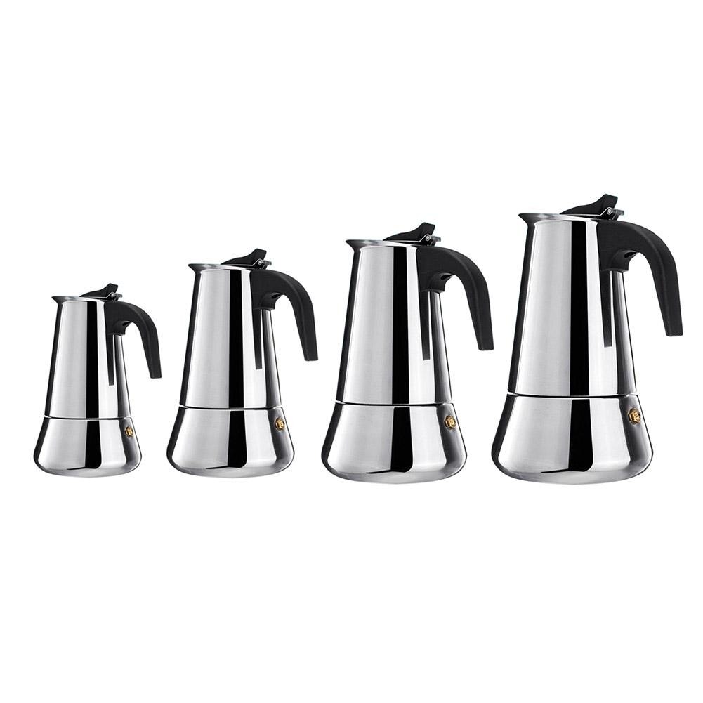 Stainless Steel Coffee Maker Coffee Pot Moka Pot Geyser Coffee Makers Kettle Coffee Brewer Latte Percolator Stove Coffee Tools