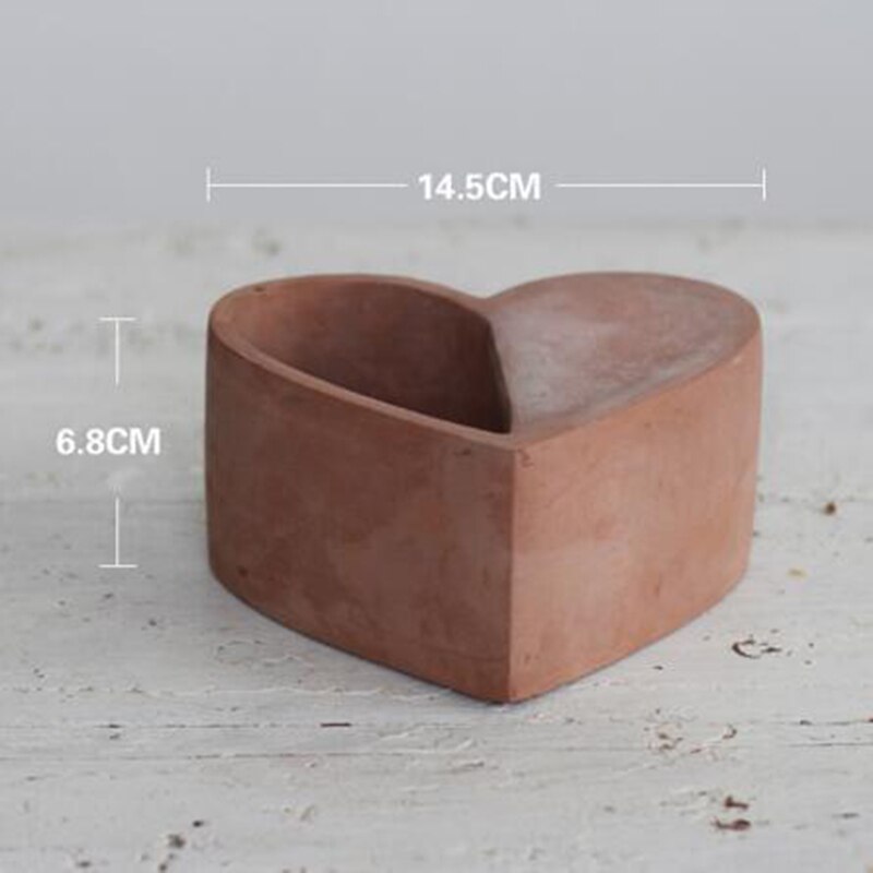 Hjärtformad blomkrukform mögel saftig kruka kruka cement silikon mögel betong enkel trädgård cement kruka silikon mögel