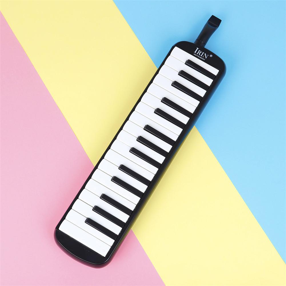 IRIN 32-schlüssel Melodica Klavier Professionelle Spielen Tastatur Musical Instrument Mundstück + Lange Schlauch freundlicher verrotten/blau/rosa/schwarz: Schwarz