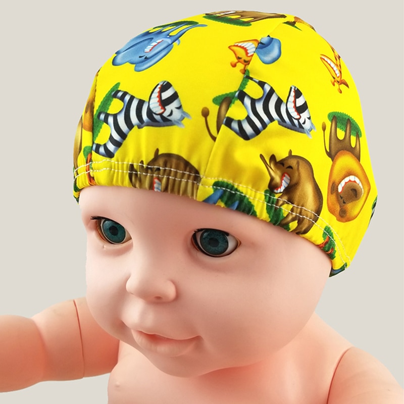 Baby nyfødte søde svømning hætter 0-6y spædbarn tegneserie trykte svømmehatte badning vandtætte hætter til børn drenge piger pool