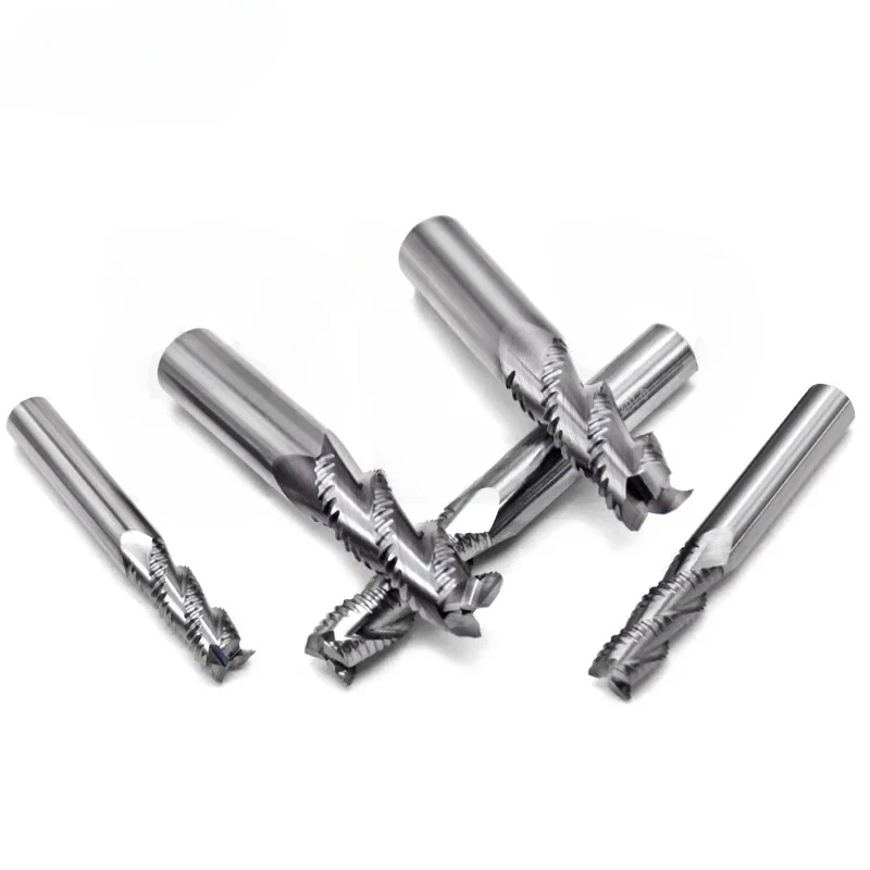HRC55 Milling Cutter Alloy Coating Tungsten Steel Tool Cnc Maching 4 Blade Roughing Endmills corn Milling Cutter For Metal